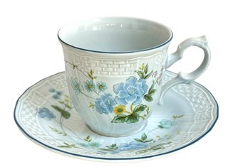 Mikasa 'Precious Blue Michelle' Teacup And Saucer