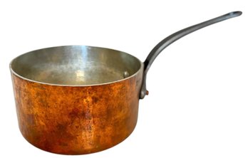 Heavy French Copper Saucepan