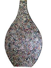 Large Contemporary Vase With Textured/beaded Surface