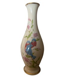 Hand Decorated Lenox Love Birds 'Eternal Love' Gold Trimmed Bud Vase