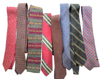 Eight Vintage Narrow Collegiate Ties  (P)