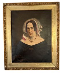 Unsigned 19th C Portrait Of A Lady