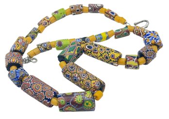 Vintage African Trade Beads - Venetian Glass Millefiori Neckpiece