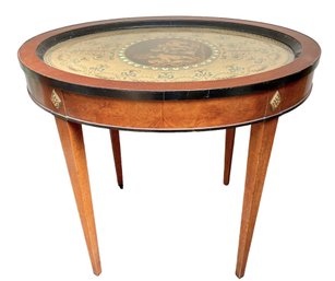 G.B Cipriani Replica Decoratird Neoclassical Oval Table Bu Irwin Furniture