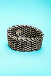 TIFFANY & Co Sterling Silver Mesh Ring