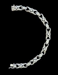 Vintage Sterling Silver VIP CZ Bracelet