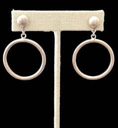 Vintage Sterling Silver Hoop Earrings