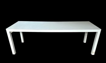 1970s Long Parsons Sofa / Console Table - Light Blue