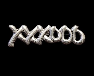 Vintage Taxco Mexico Sterling Silver X's And O's Brooch/Pin