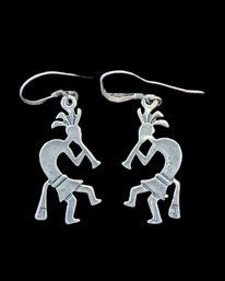 Vintage Sterling Silver Kokopelli Earrings