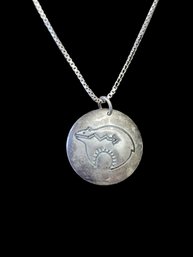 Vintage Sterling Silver Native American Bear Necklace