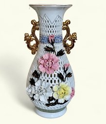 Intricately Detailed Capo De Monte Vase #1