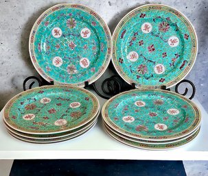 Set Of 10 Vintage Famlie Rose Plates