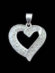 Vintage Sterling Silver Heart Pendant