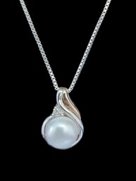 Vintage Sterling Silver Pearl Necklace