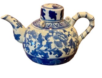 Chinese Blue And White Porcelain Accent Teapot