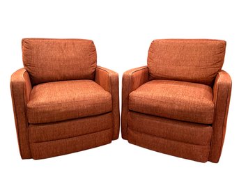 Pair Of Basset Furniture Swivel Chairs