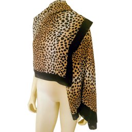 Oversized Silk Silk Scarf/Shawl By Neiman Marcus In A Sexy Leopard Print