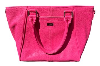 NWOT Never Worn Faux Leather Thirty-One Jewell Fuschia  Hot Pink Handbag Purse