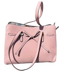 Never Used Nanette Lepore Arabelle Blush Pink Bow Tie Shoulder Bag Handbag Faux  Leather