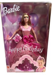 New In Box New Old Stock 2002 Barbie 'Happy Birthday' With Tiara For Little Girl  Never Opened
