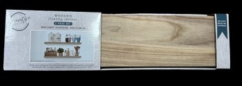 New In Box 2 Piece Set Wooden Floating Shelves