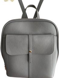 Miztique Faux Leather Gray Backpack Appears Unused 12' X 11' X 5' Depth Very Clean