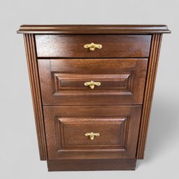 Walnut Finish Classic File Cabinet