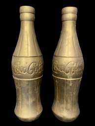 Iconic Brass Coca-cola Soda Pop Art Bottles