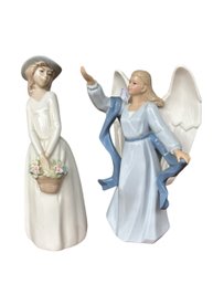 Pretty Pair Of Porcelain Figurines