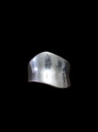 Vintage Sterling Silver Beveled Ring, Size 7