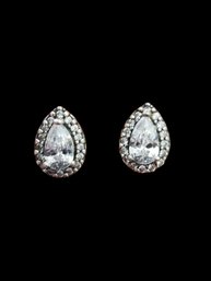 Gorgeous Pandora Sterling Silver Teardrop Stud Earrings