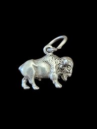 Vintage Sterling Silver Buffalo Pendant