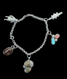 Vintage Sterling Silver Charm Bracelet