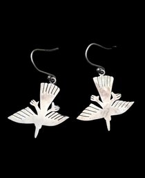 Vintage Southwestern Sterling Silver Thunderbird Earrings