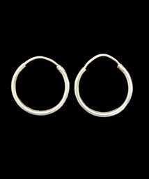 Vintage Sterling Silver Vermeil Hoop Earrings
