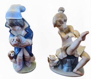 2 Lladro Porcelain Figurines - 6014 'Tuesday's Child' & 6019 'Friday's Child'