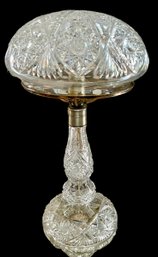 Glistening Vintage Cut Glass Table Lamp