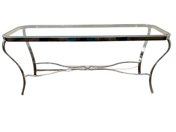 Vintage Glass And Two-toned Console