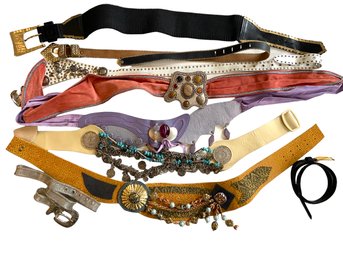 A Collection Of Vintage Belts