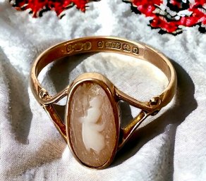 Antique Cameo Rose Gold Ring
