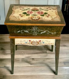 Charming Hand Painted Storage / End Table