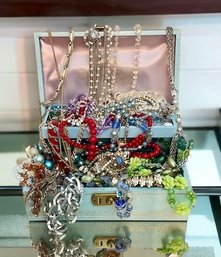 Beautiful Vintage Estate Jewelry With Vintage MELE Jewelry Box