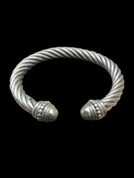 Gorgeous Vintage Sterling Silver Twisted Cuff Bracelet