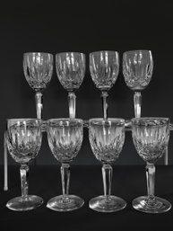 Set Of 8- Waterford Irish Crystal 'KILDARE' Claret Wine 6-1/2' Plain Base Gothic Mark Glasses
