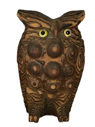 MCM Detailed Carved Wooden Owl Figure 5' Height