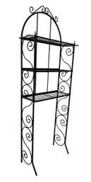 Decorative Dark Green Metal Bakers Rack