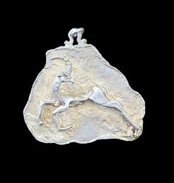 Vintage Handcrafted Sterling Silver Impala Pendant