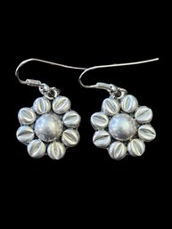 Vintage Mexican Sterling Silver Sunflower Earrings