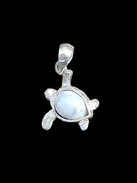 Vintage Sterling Silver Sea Turtle Pendant